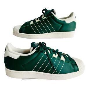 Adidas Superstar Team Dark Green Men's Size 9 #GZ4743 NEW Shell Toe
